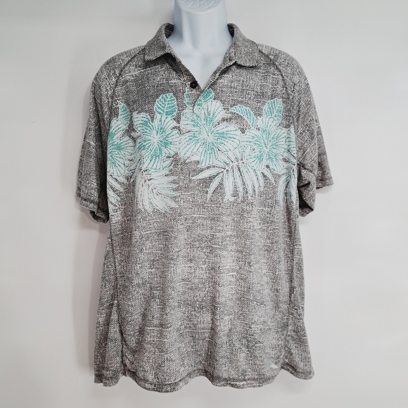 Tommy Bahama Across The Fonds Island Zone Polo in Fog Gray‎ Size XL - Picture 1 of 7